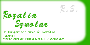 rozalia szmolar business card